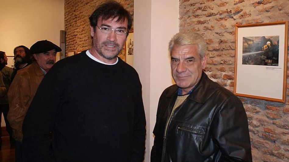 Mario Mosca y Antonio Tamburo, durante la muestra 2 Miradas en el Tiempo. MARTÍN LABORDA/ARCHIVO/EL TIEMPO