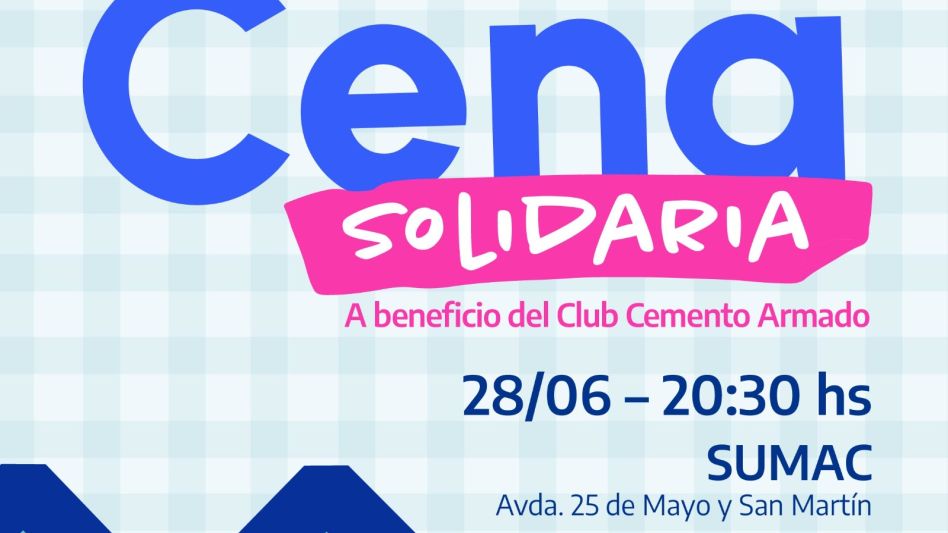 Cenas solidarias a beneficio de Cemento Armado y Rinconcito del Carmen