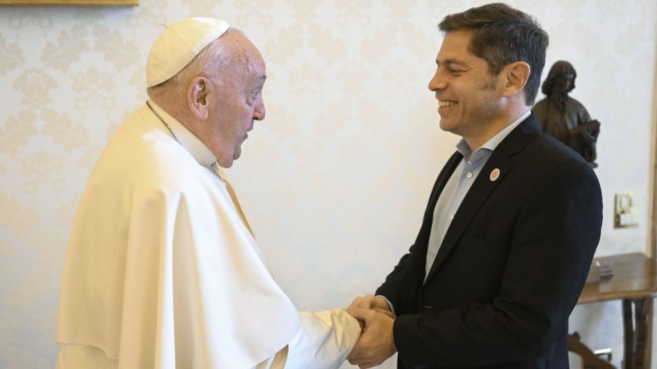 Kicillof fue recibido por el Papa Francisco