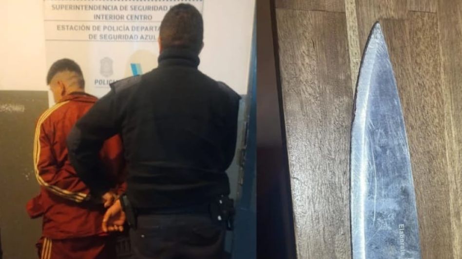 El hombre al que le labraron una contravención portaba la hoja de una cuchilla. FOTOS: CPA/PBA