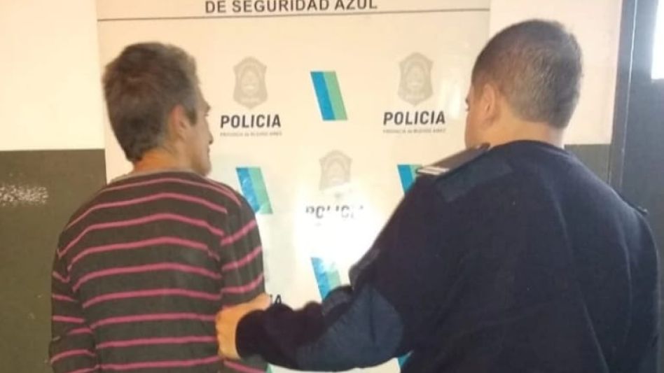 Ayer jueves, tras una disputa familiar, fue arrestado un azuleño de 52 años. FOTO: CPA/PBA