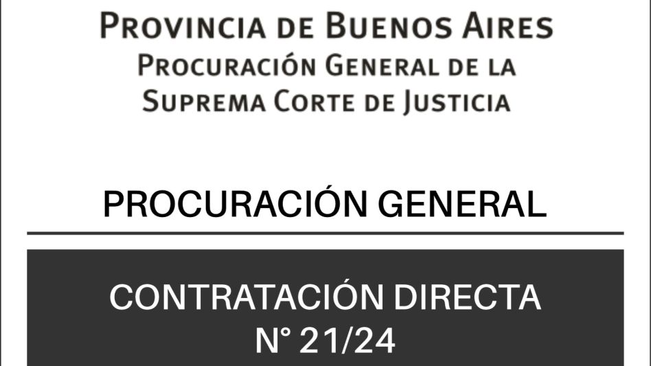 PROVINCIA DE BUENOS AIRES  PODER JUDICIAL  PROCURACION GENERAL
