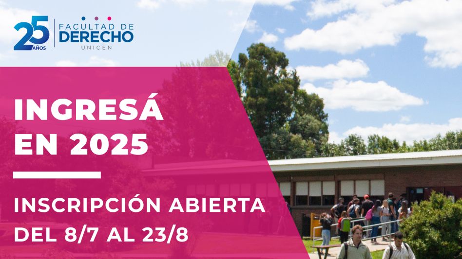 Ingreso anticipado para la carrera de abogacía en Facultad de Derecho de Azul
