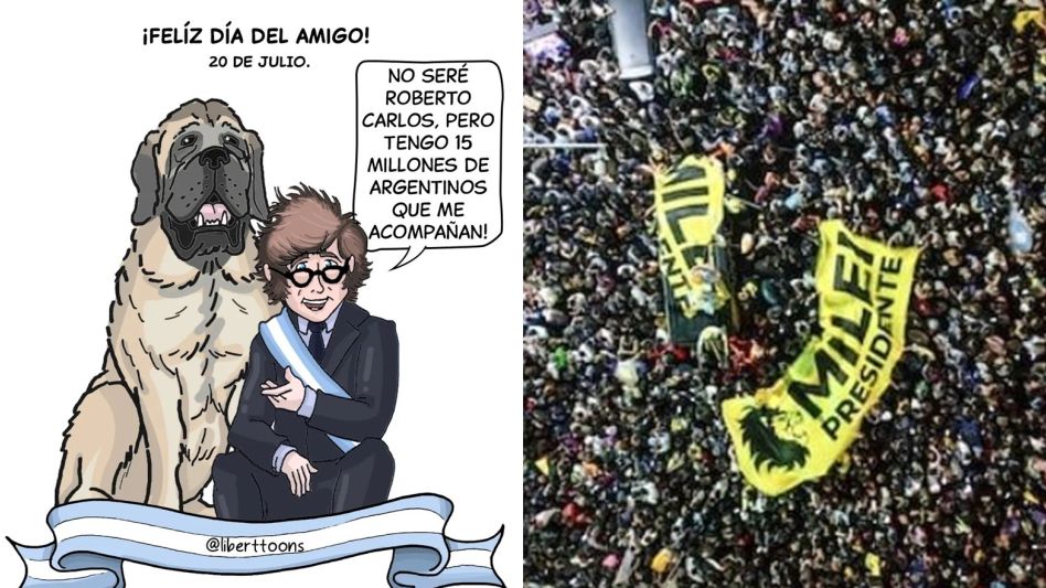 Milei se sumó a los saludos por el Día del Amigo: "No seré Roberto Carlos pero me acompañan 15 millones de argentinos"