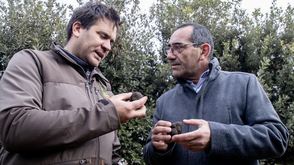 El intendente Nelson Sombra junto al emprendedor Mariano Ferreyra.  PRENSA MUNICIPAL