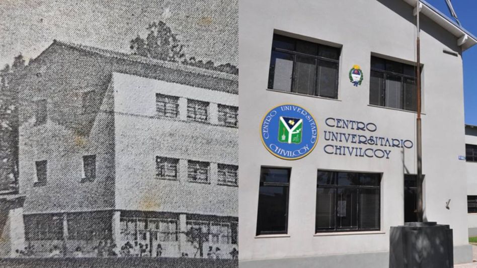 El ex Instituto Herminia Bruma, donde presuntamente se aparece? el fantasma de Herminia Bruma. (Archivo Literario Chivilcoy)