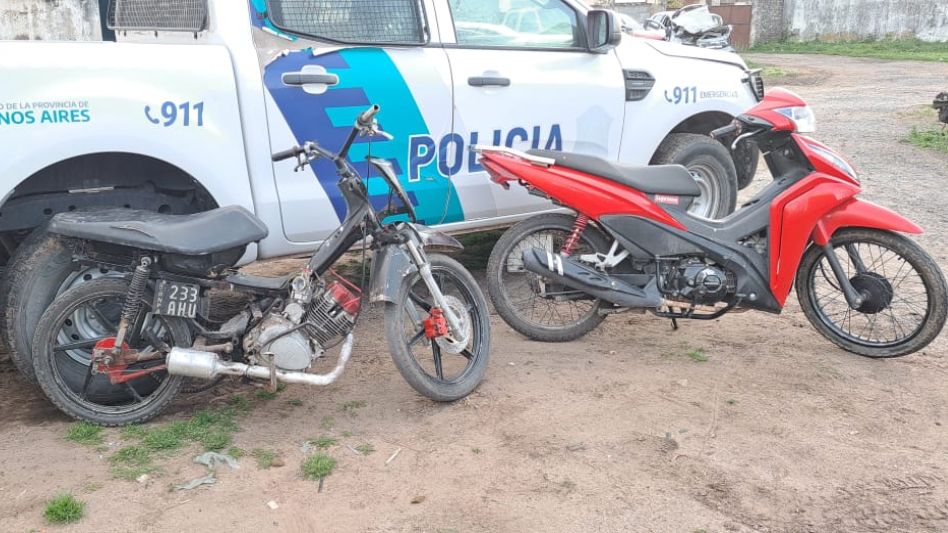 El pasado viernes y anteayer lunes fueron secuestradas en Cacharí dos motocicletas. FOTO: SUBCOMISARÍA CACHARÍ/PBA