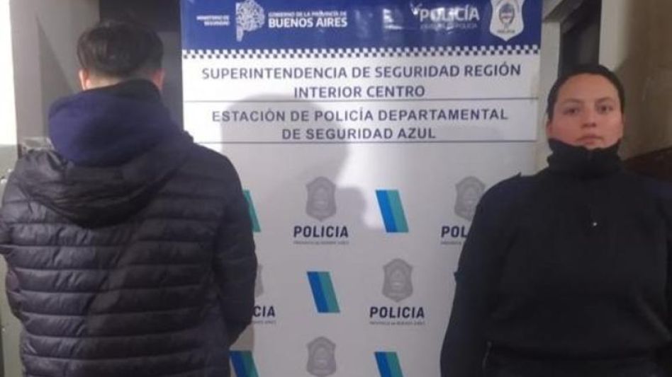 Una imagen que data de agosto del año pasado, cuando el declarado autor de estos hechos de violencia machista fue detenido. ARCHIVO/EPDS AZUL/PBA