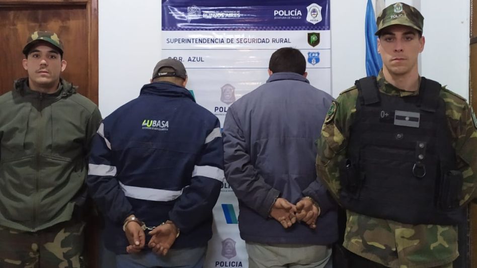Ambos imputados por este singular robo recuperaron hoy viernes la libertad. FOTO: CPR AZUL/PBA