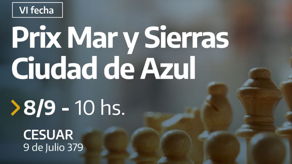 Están abiertas las inscripciones para participar de la sexta fecha del Prix Mar y Sierras de Ajedrez
