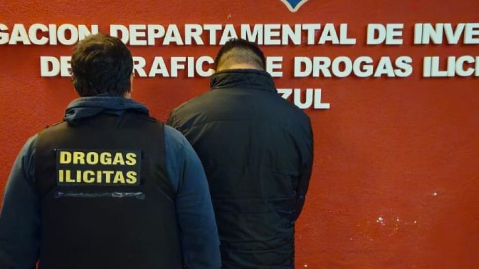 Por esta infracción a la Ley 23.737 el investigado se había negado a declarar cuando ayer fue indagado, en la previa a que quedara detenido.  DROGAS ILÍCITAS AZUL/PBA