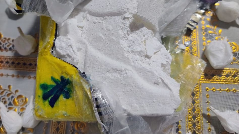 Cocaína incautada en uno de los allanamientos realizados el pasado 4 de octubre en el marco de esta causa. FOTO: PFA/ARCHIVO