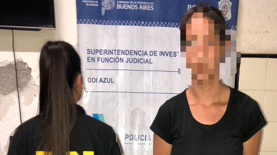 La mujer considerada también autora de este ilícito, sucedido el pasado 28 de septiembre, tiene 21 años. FOTO: DDI AZUL/PBA 