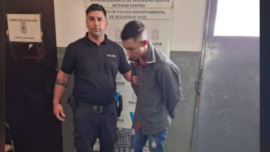 El joven que ahora está en la Unidad 2 de Sierra Chica fue arrestado en la vía pública el sábado pasado. FOTO: EPDS AZUL/PBA 