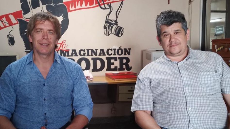 Diego Santillán y Román Ros, director y regente, respectivamente, del Centro de Formación Laboral 401 de esta ciudad.    