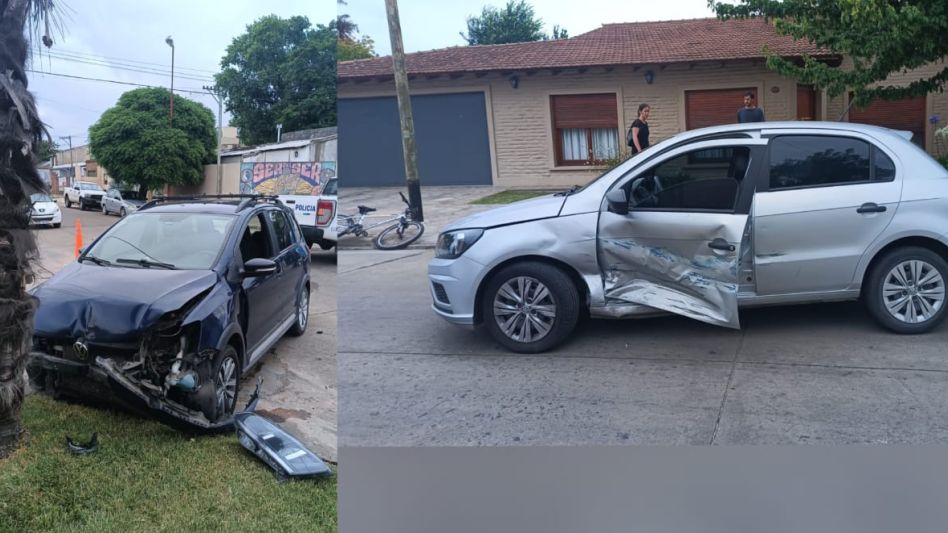 Los estados en que quedaron los vehículos tras el choque, sucedido después del mediodía de hoy lunes. FOTOS: EDPS AZUL/PBA
