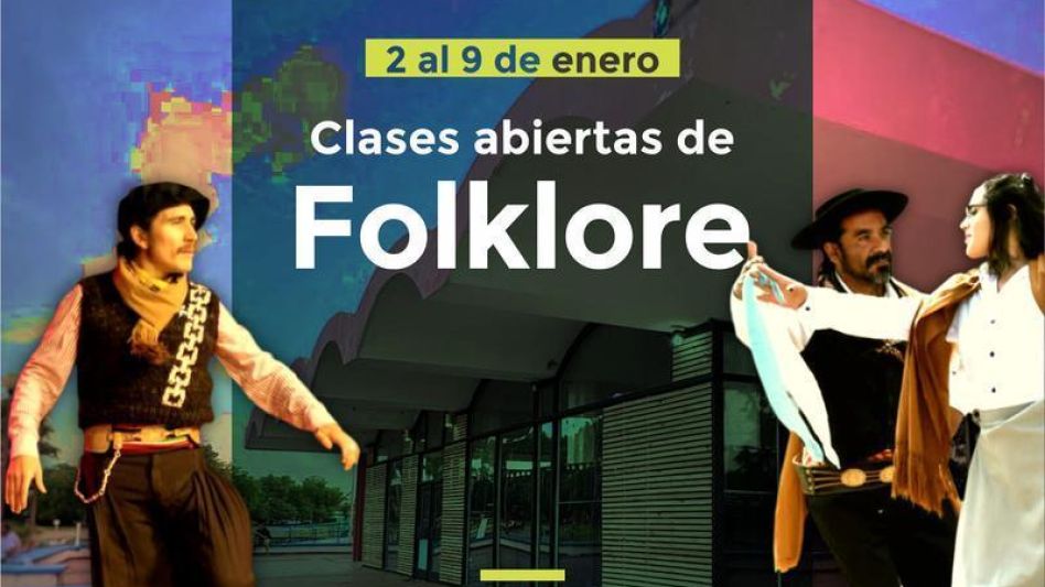 Clases abiertas de Folklore   en el Balneario Municipal