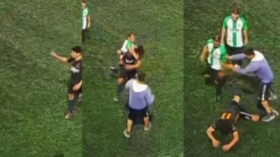Secuencia de la agresión en Olavarría.