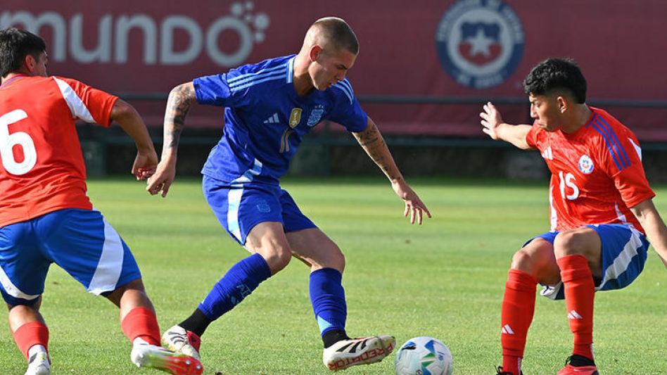 Con Mastantuono presente, las Selecciones   Sub 20 de Argentina y Chile juegan en La Calera  