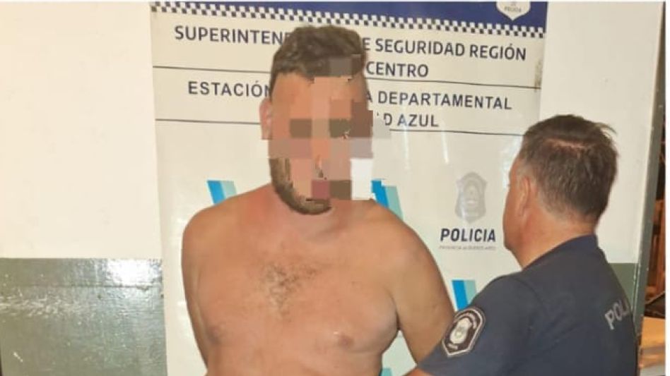 El investigado por estos hechos fue aprehendido durante las primeras horas de hoy sábado. FOTO: EPDS AZUL/PBA
