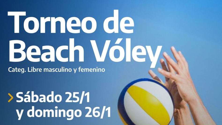 Últimos días de inscripción al Torneo de Beach Vóley  