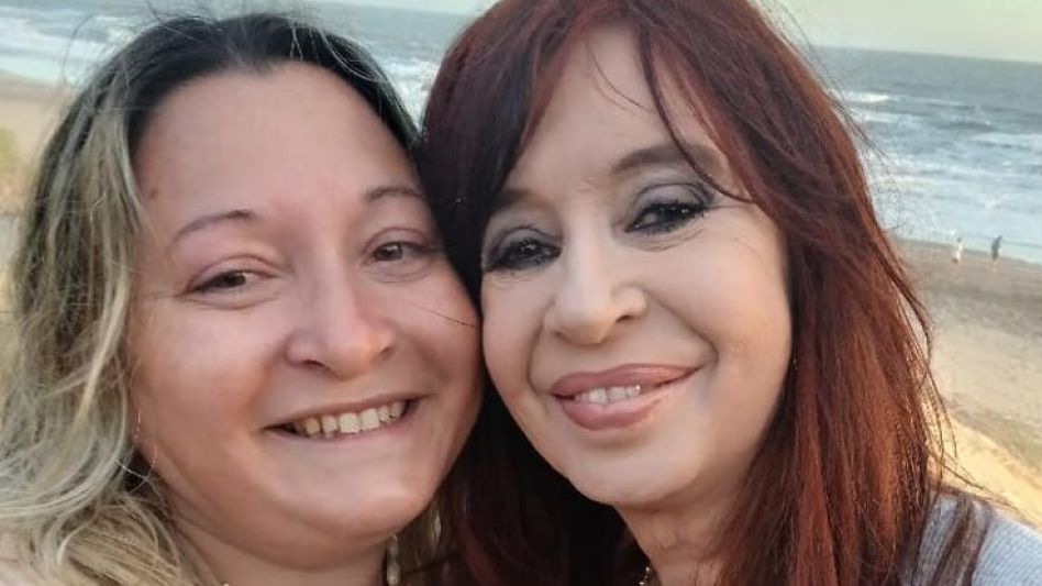 Gisela Arbiza con Cristina Kirchner.