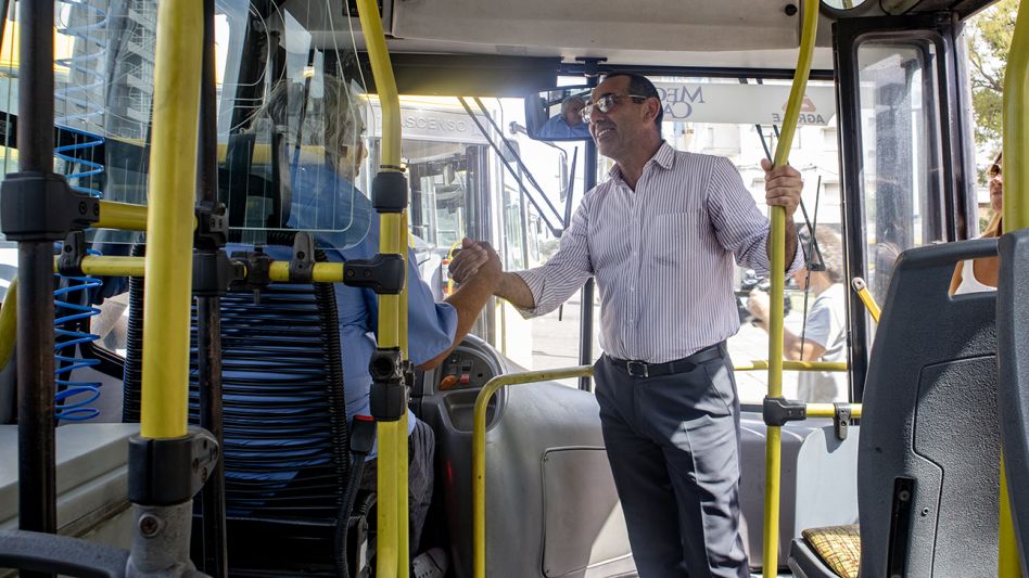 Presentación oficial del nuevo servicio de transporte público, Fotos: gentileza Prensa Municipal.