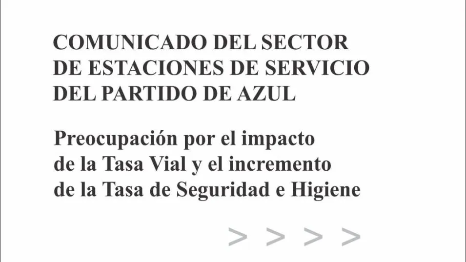 Preocupación por el impacto de la Tasa Vial y el incremento de la Tasa de Seguridad e Higiene