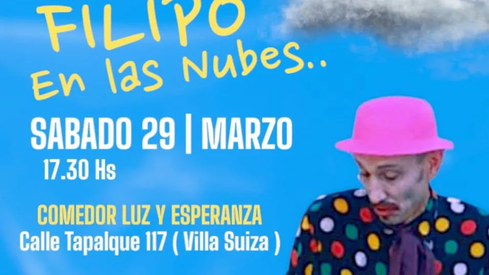"Filipo en las Nubes" se presentará en el comedor "Luz y Esperanza"