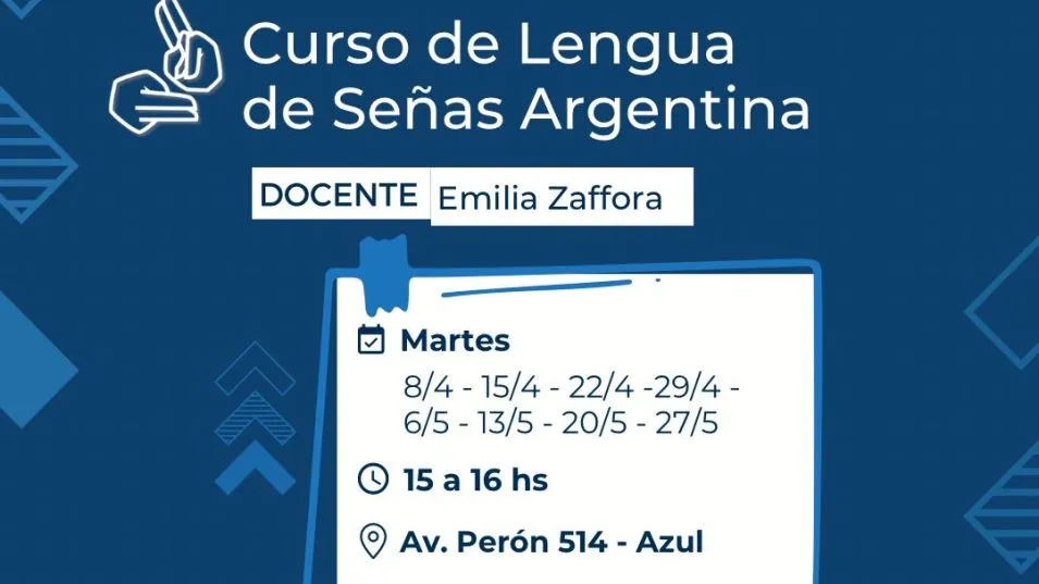 El Colegio de Abogados del Departamento Judicial de Azul organiza un Curso de Lengua de Señas Argentina