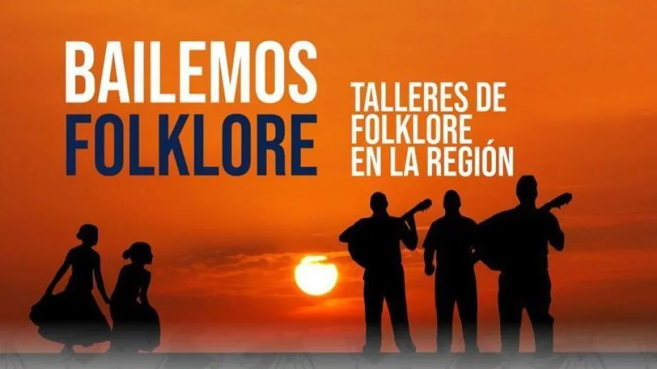 "Bailemos folklore" en Azul