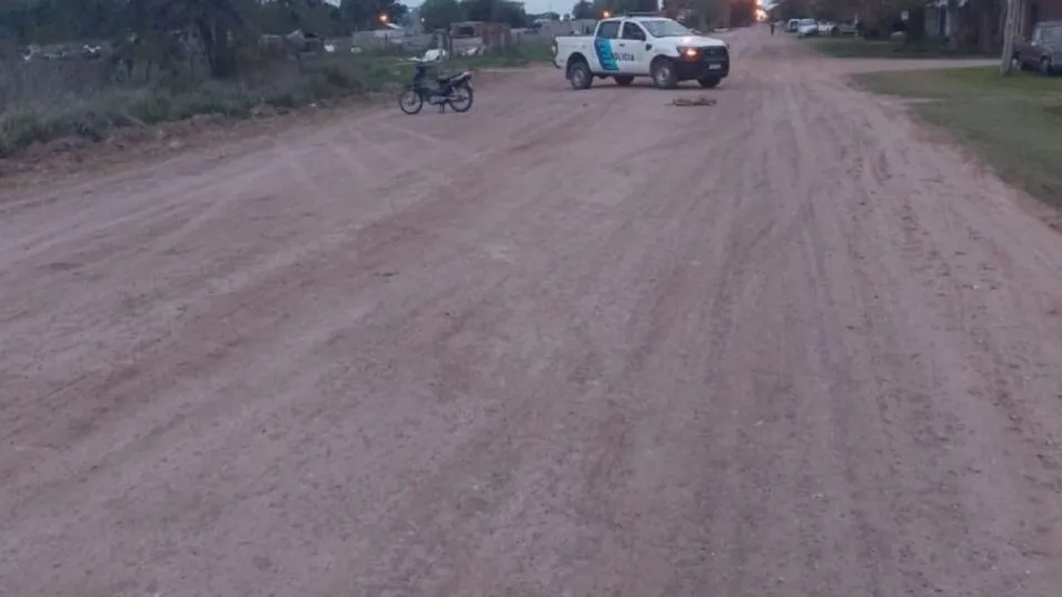 El siniestro vial, que derivó en que un hombre sufriera lesiones y un perro muriera, sucedió hoy miércoles por la tarde. FOTO: EPDS AZUL/PBA