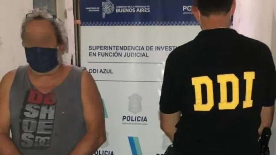 El hombre condenado por abusar de su hija está preso en la Unidad 38 de Sierra Chica. Oriundo de Olavarría, por ese caso lo habían detenido en Cacharí en diciembre de 2020.  DDI AZUL/PBA/ARCHIVO