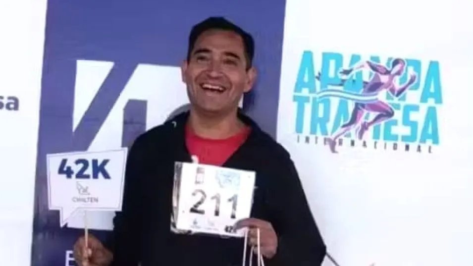 Luis Fuchila participó en una maratón en La Pampa 