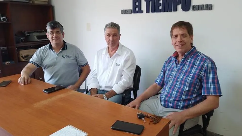 Román Ros, Cristian Peronja y Diego Santillán, durante la entrevista con EL TIEMPO.