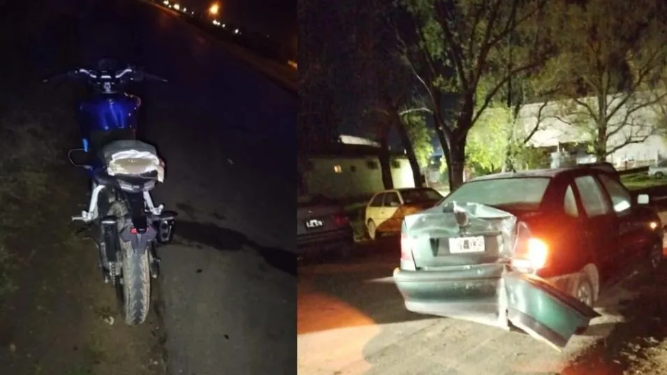 Sobre la prolongación Norte de la calle Las Flores se produjo la colisión entre la moto que guiaba el joven y un auto. FOTOS: EDPS AZUL/PBA