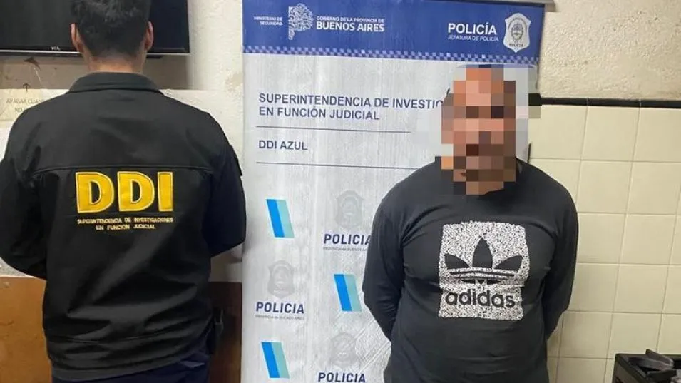 El 24 de septiembre pasado el ahora declarado autor de estos hechos fue detenido. DDI AZUL/PBA/ARCHIVO