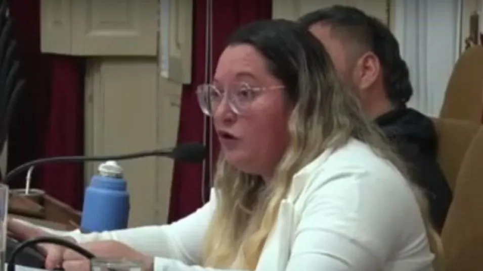 Gisela Arbiza, concejal de Unión por la Patria.  CAPTURA DE VIDEO
