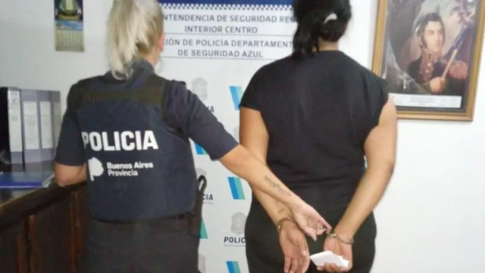 La mujer condenada por esta infracción a la Ley 23.737 había sido aprehendida el 30 de marzo de 2023 y actualmente cumple arresto domiciliario.  EPDS AZUL/PBA/ARCHIVO  