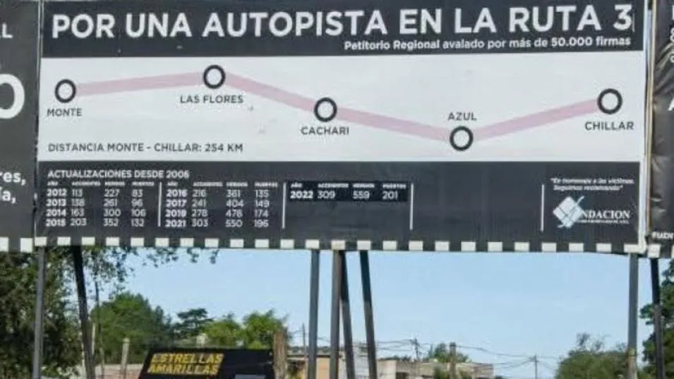 Se realizará un banderazo en reclamo de   la construcción de la autovía en la Ruta 3