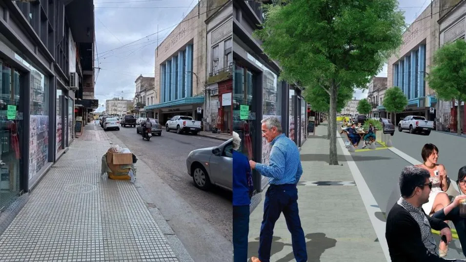 Antes y después Yrigoyen entre Burgos y De Paula.