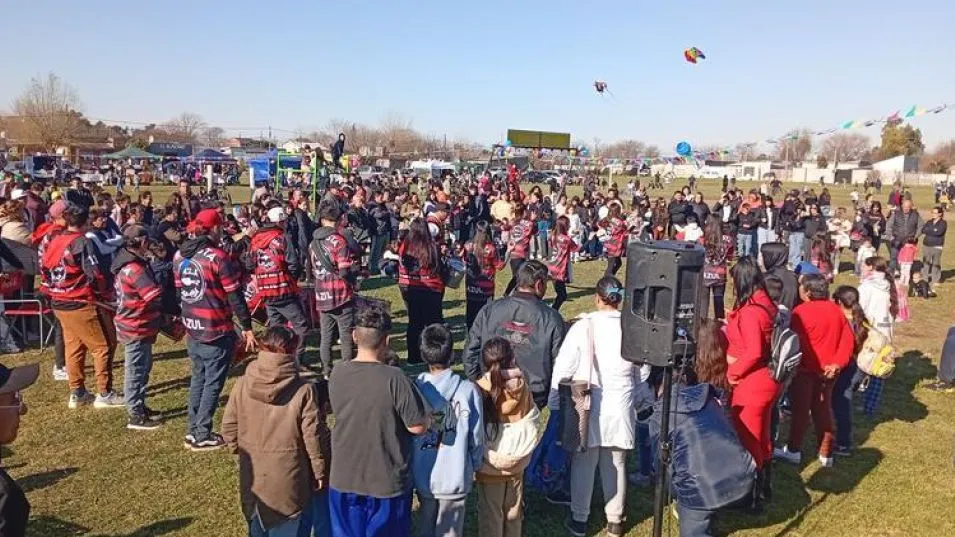 Durante el festejo del Día del Niño.