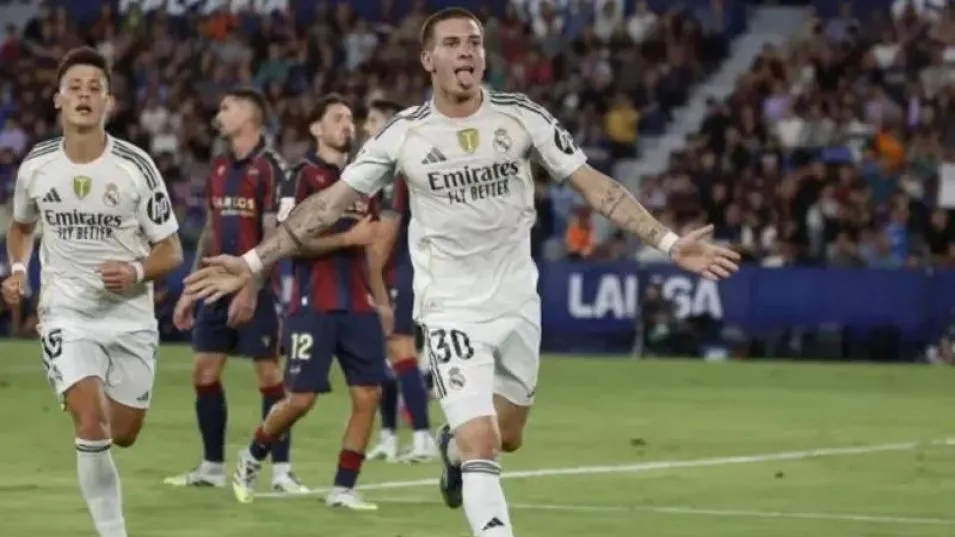 El primer gol de Mastantuono en el real