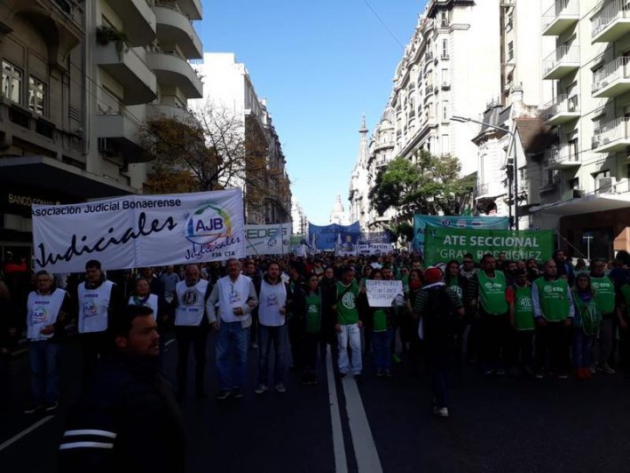 Se cumplió la protesta de los judiciales bonaerenses
