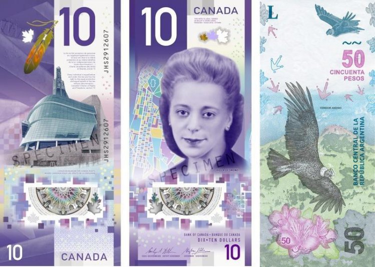 Un billete canadiense derrotó al de $50 argentino y es el mejor del mundo