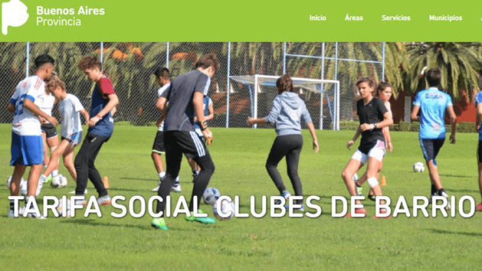 Tarifa social para  los clubes de barrio 