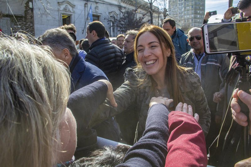 Los treinta minutos de Macri y Vidal en Azul 