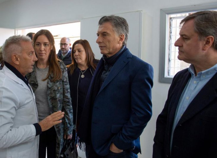 Los treinta minutos de Macri y Vidal en Azul 