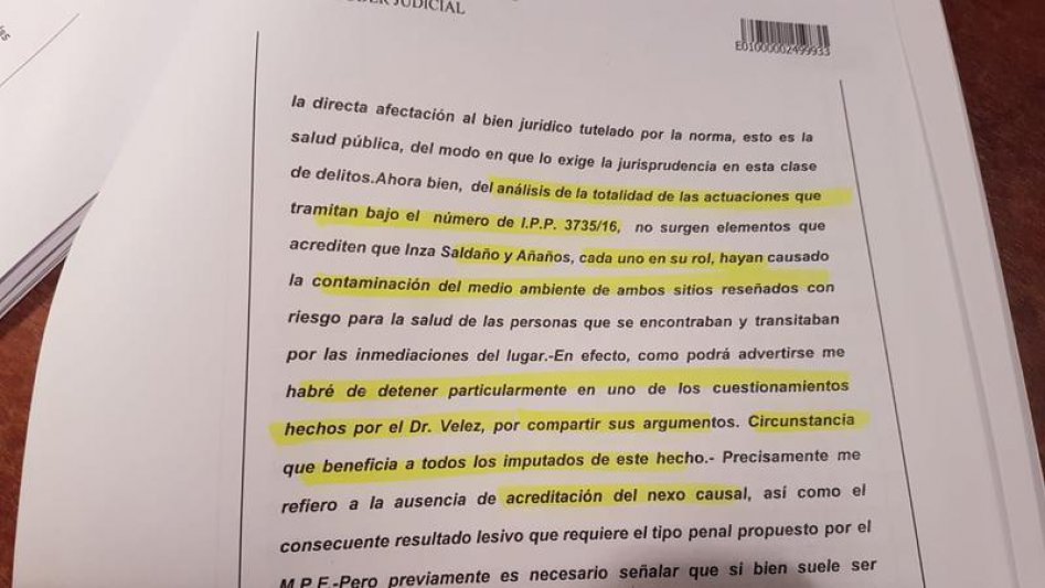José Inza y "Pieri" Saldaño, sobreseídos