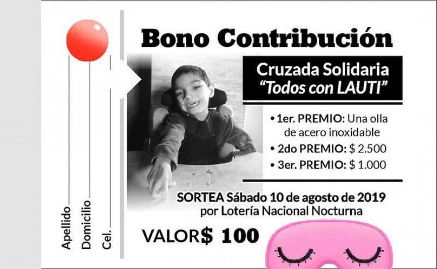 Solicitan colaboración para  ayudar a Lautaro Vázquez 